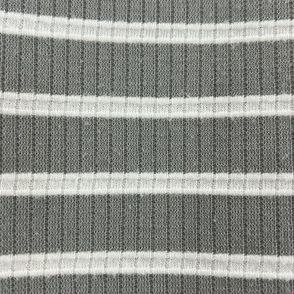 LARA Fashion Women’s White/Gray Knit Striped Relaxed Fit Raglan Shirt Top Size L - Picture 4 of 5